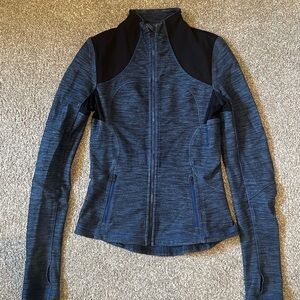Lululemon Women's Black and Navy Jacket-XS/S adorable Lululemon jacket